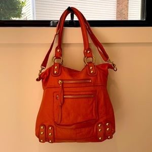 Linea Pelle Large Bowler Bag, Peach